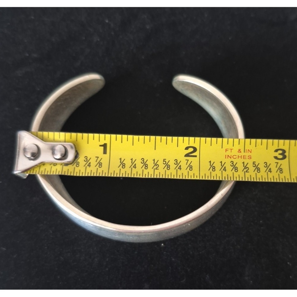 Sterling Silver 925 Thai Stamped Cuff Bracelet 20 grams - Picture 5 of 7